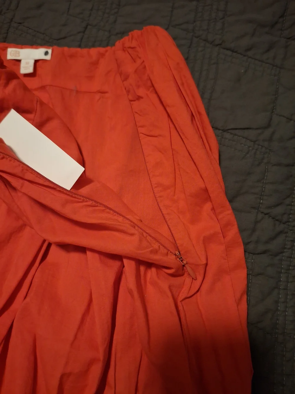 Gianni Bini Red Bubble Hem Mini Skirt